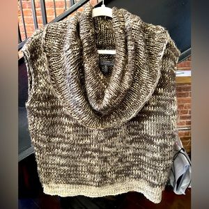 Brown Buffalo Cowl Neck Sleeveless Sweater size S
